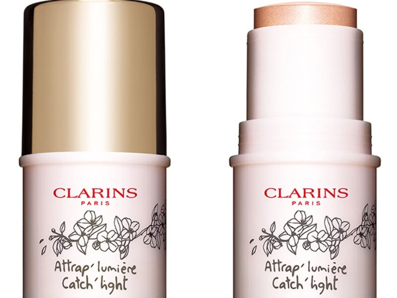 Clarins White Flowers Catch Light Face Stick & Lip Perfector Swatches