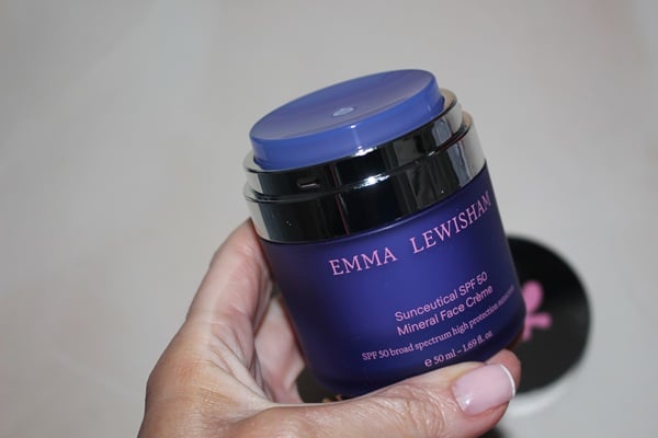 Emma Lewisham Sunceutical SPF 50 Mineral Face Crème packagaing